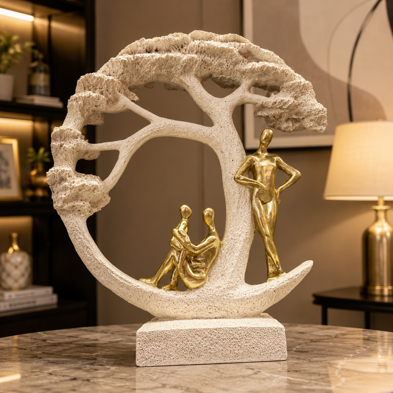 Eternal Bond Tree Sculpture – Luxury Abstract Family Art Décor