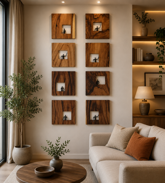 Wood Square Wall Art