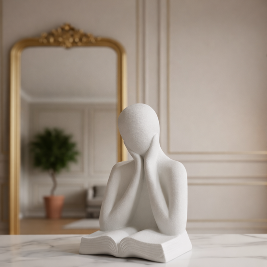 Contemplative Reader Sculpture