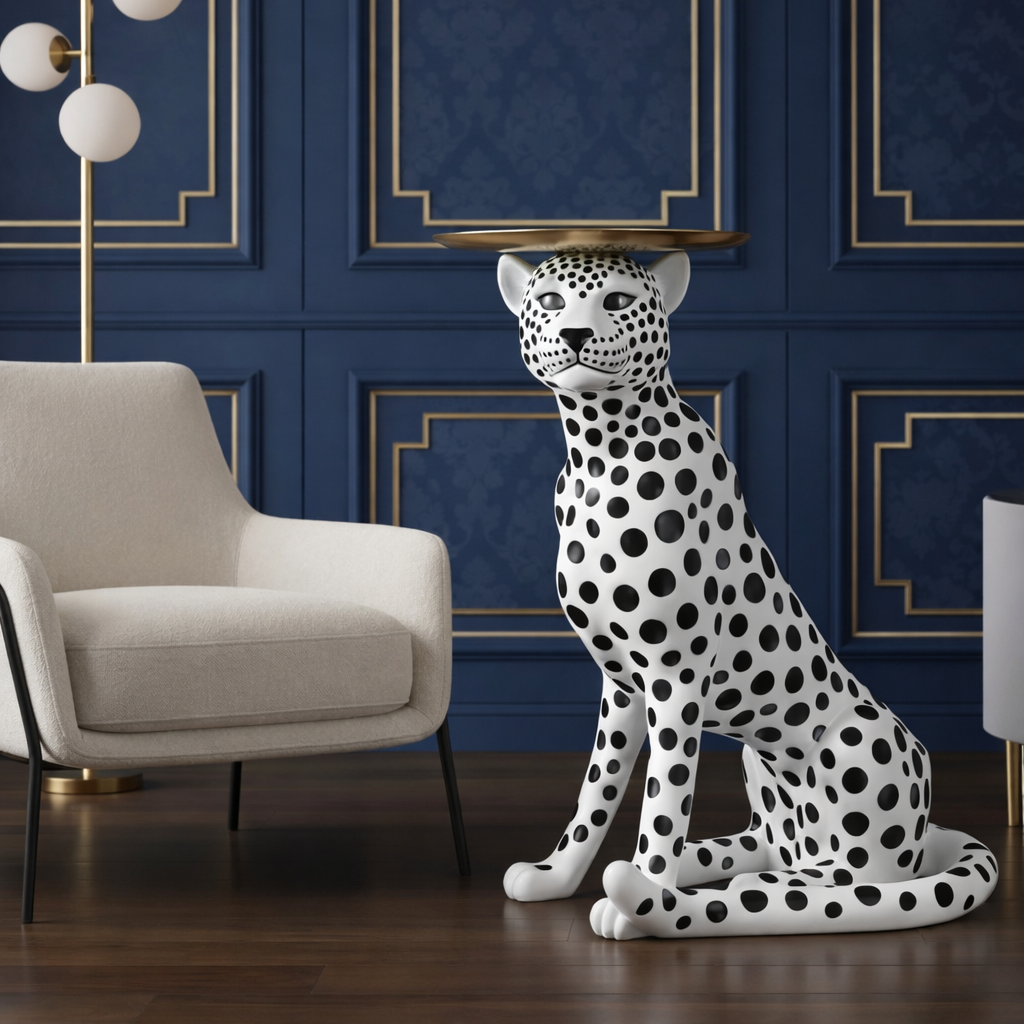 Cheetah Accent table sculpture