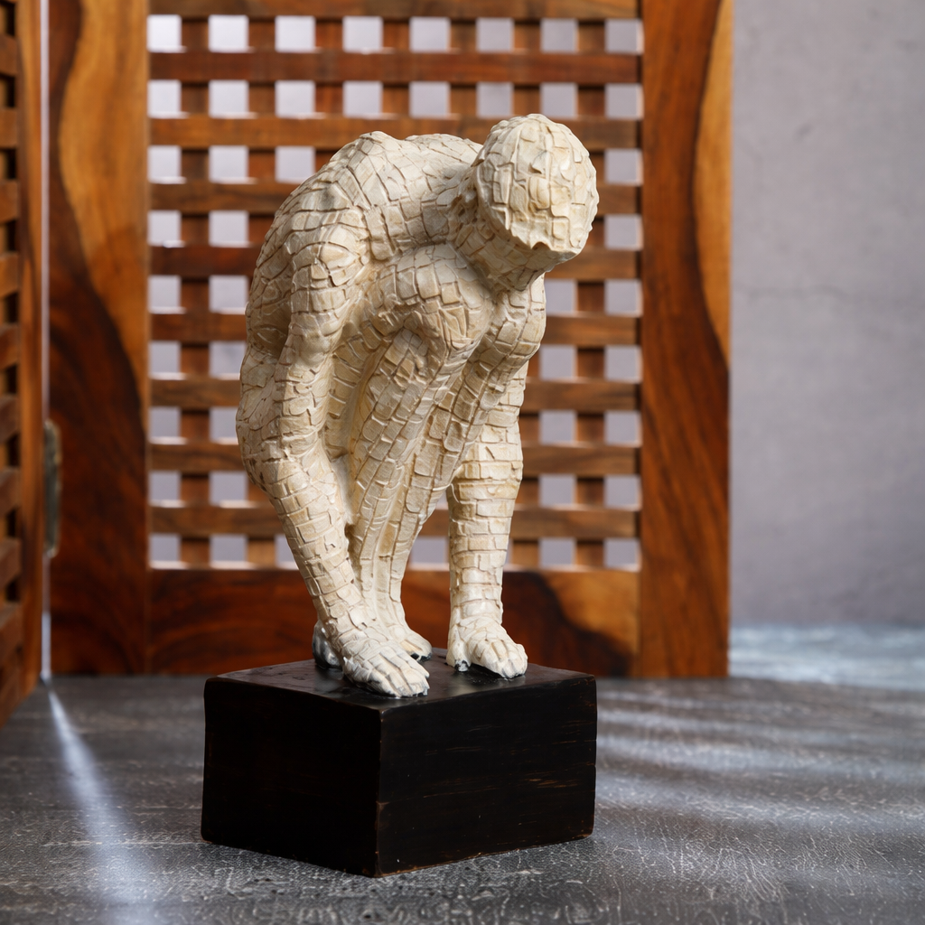 Off white Bricked surreal abstract Man