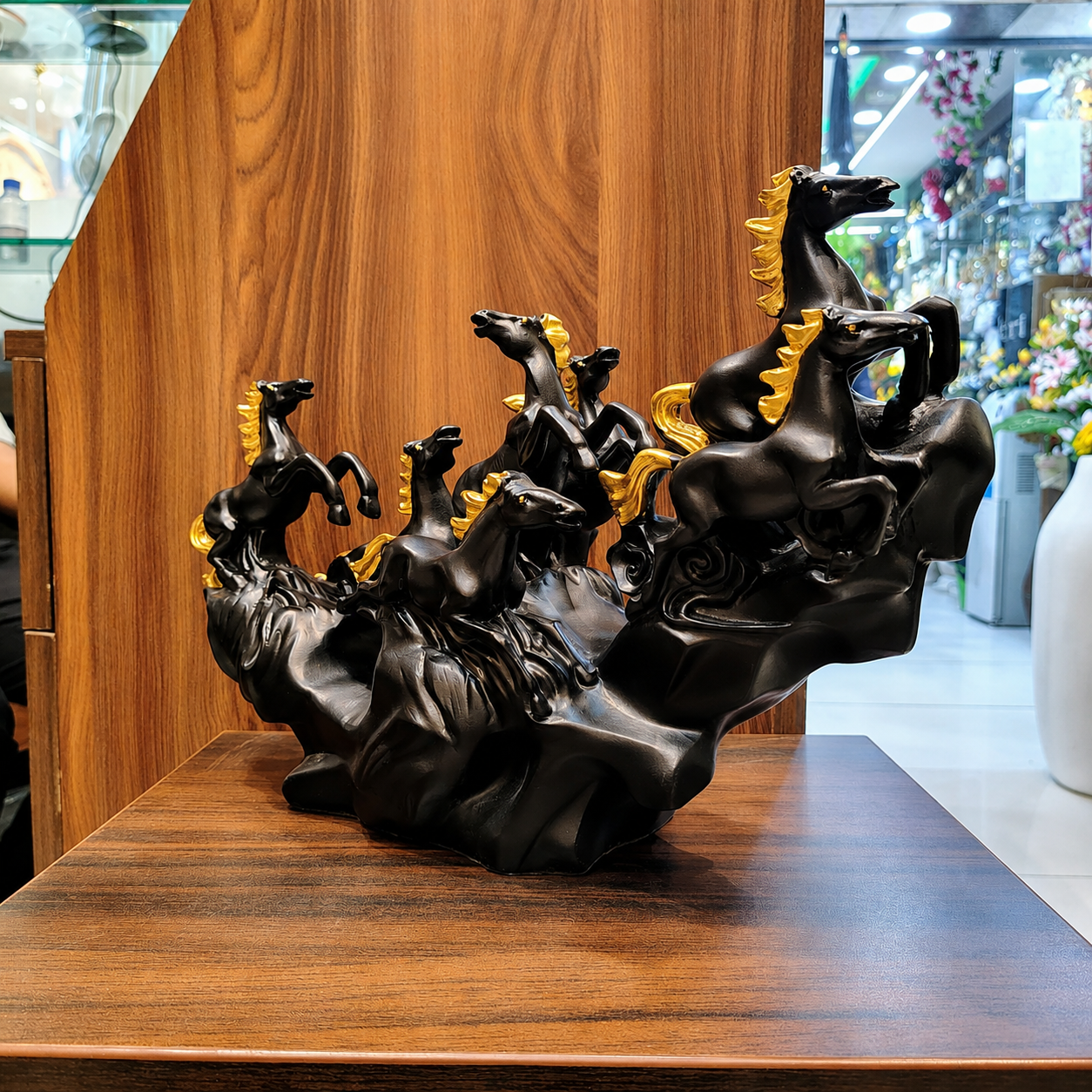 Majestic Gallop Horse Sculpture – Luxury Running Horses Décor Showpiece