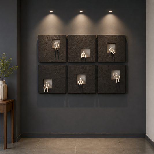 Grey Square Wall Art