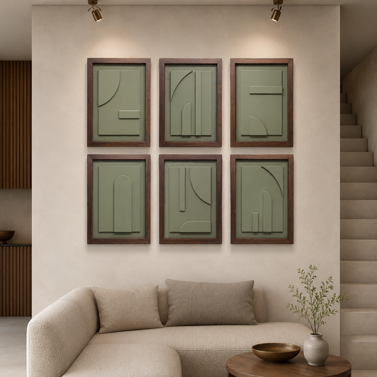 Abstract Panel Wall Art Set