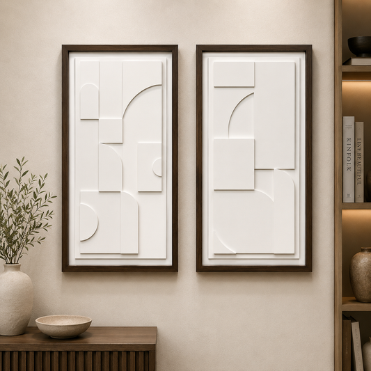 Abstract Carved Wall Art Set