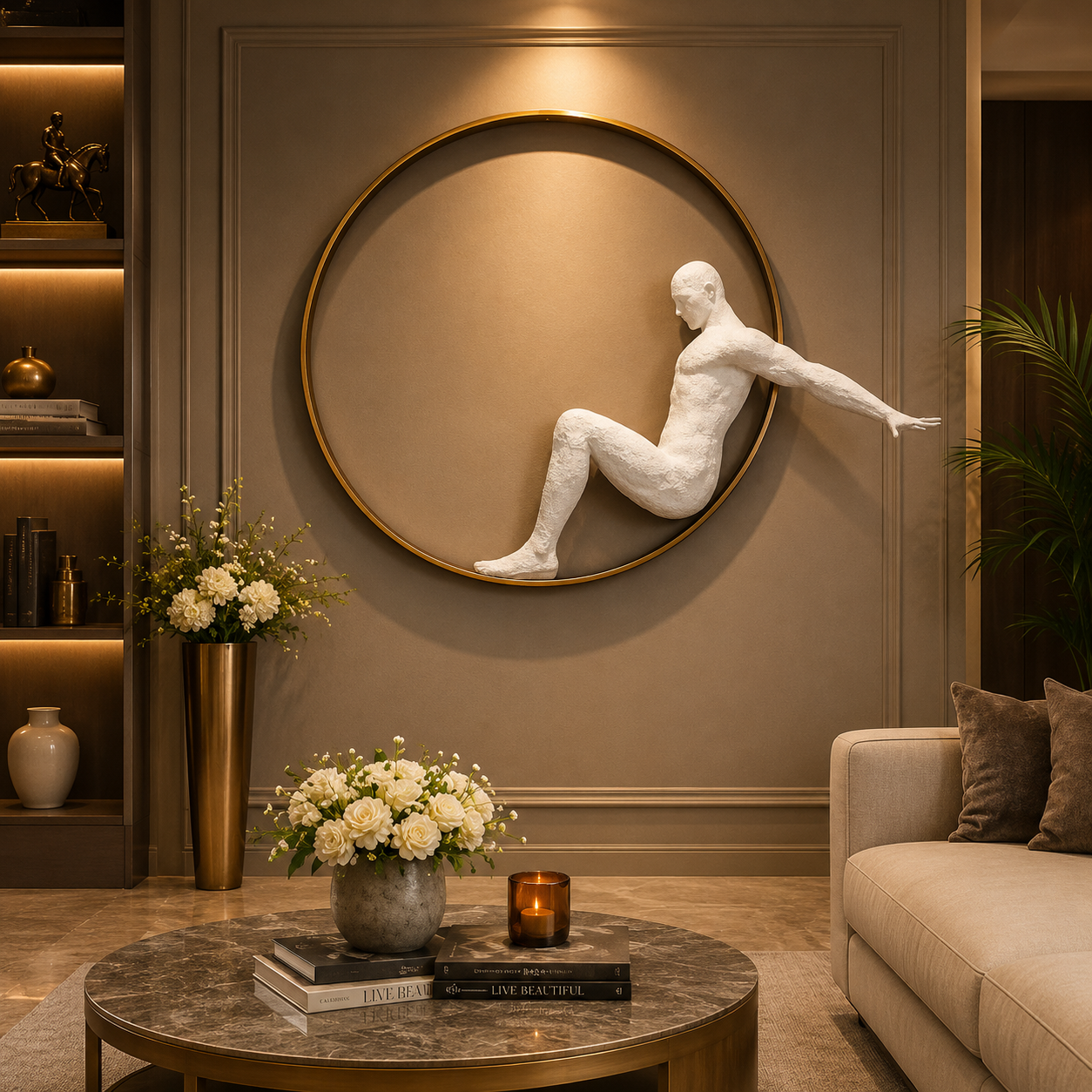 Celestial Balance Wall Sculpture – Modern Luxury Circular Wall Art