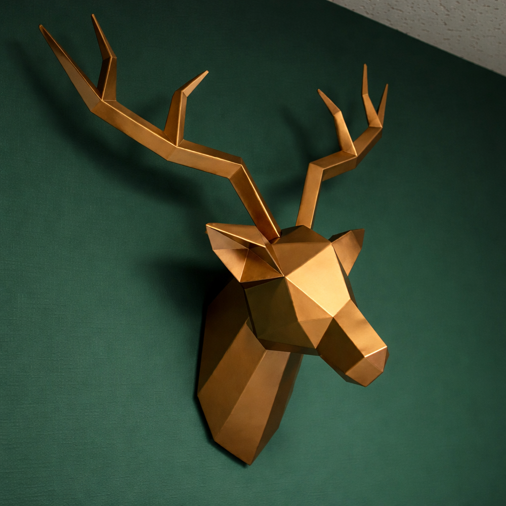 Geometric Deer Head