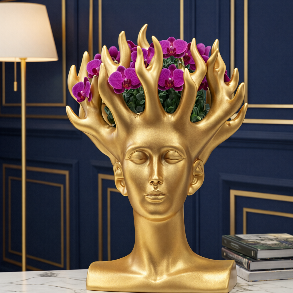 Forest Spirit Head Planter