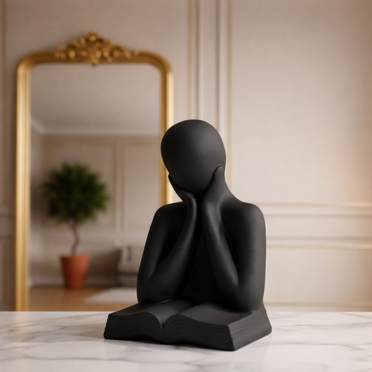 Contemplative Reader Sculpture
