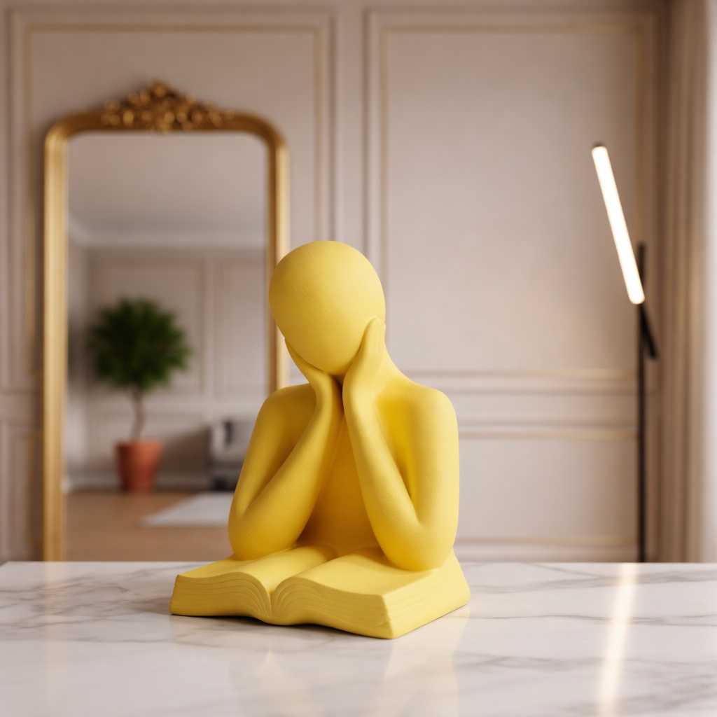 Contemplative Reader Sculpture