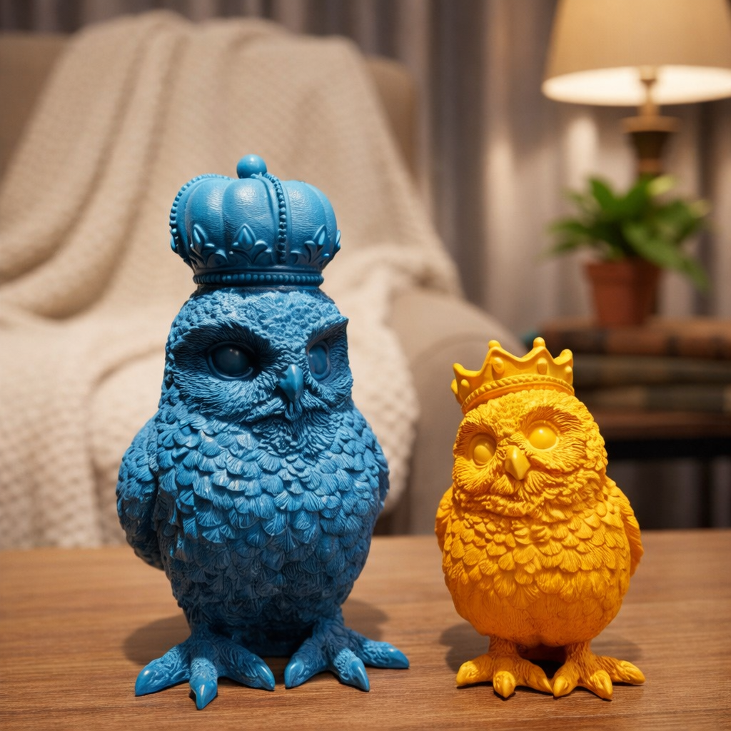 King Queen Owl Set