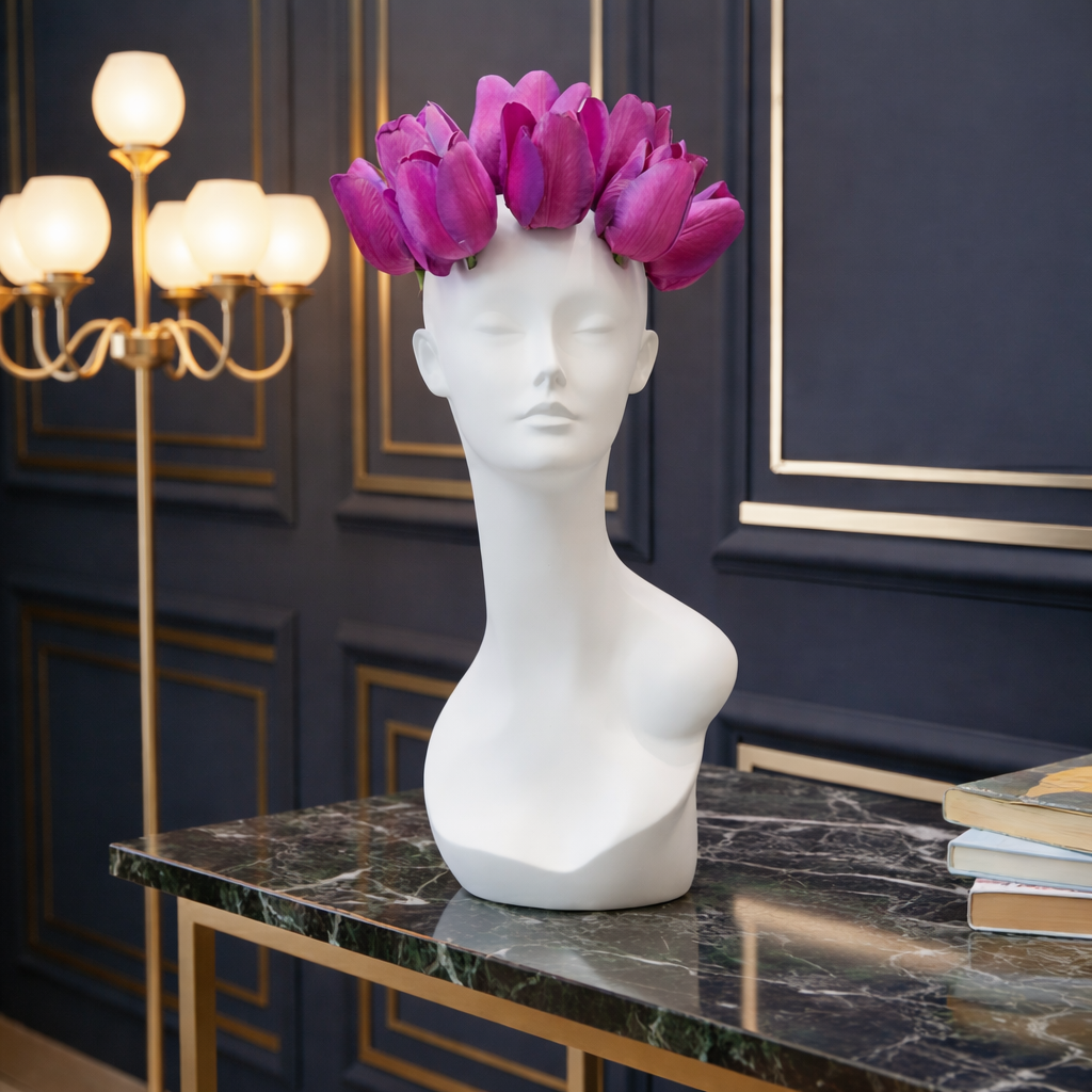 Lavender Cameo Decor Vase