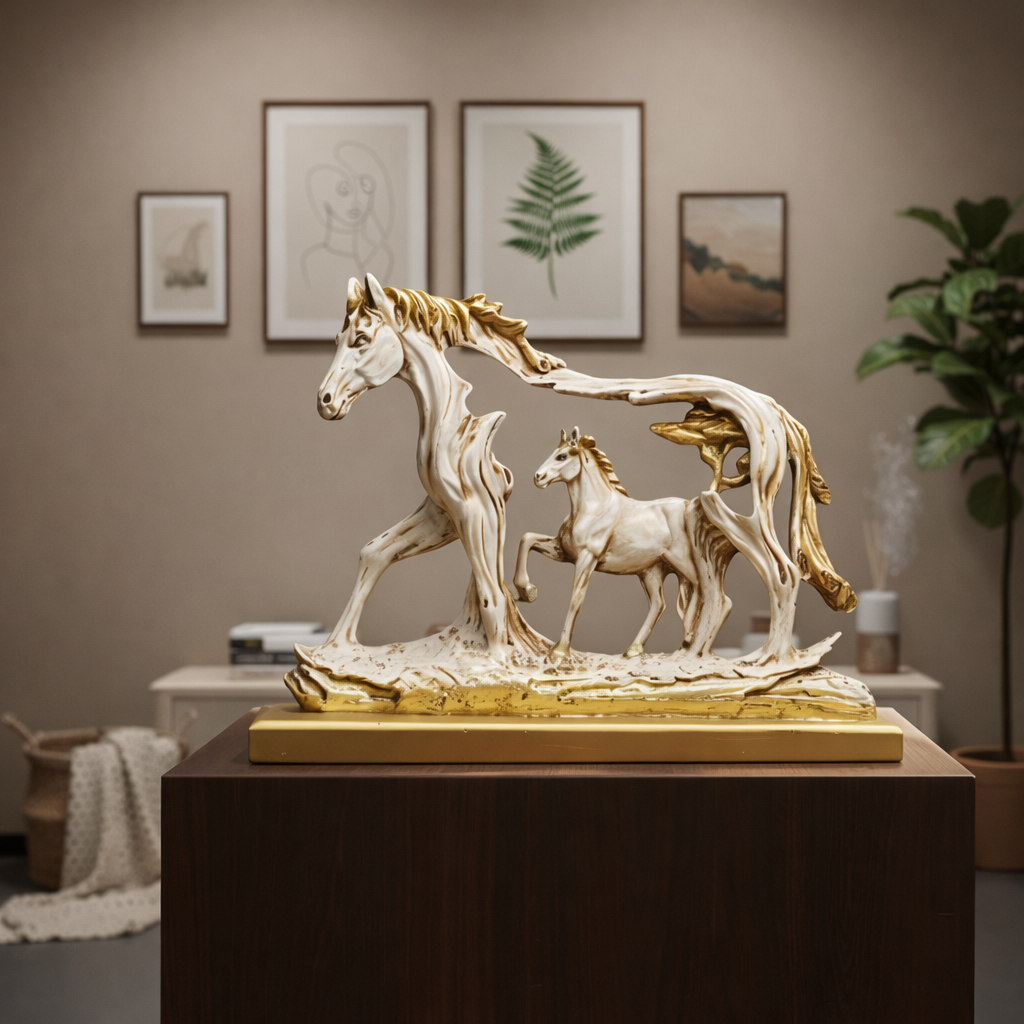 Rustic abstract horse in horse sculpture
