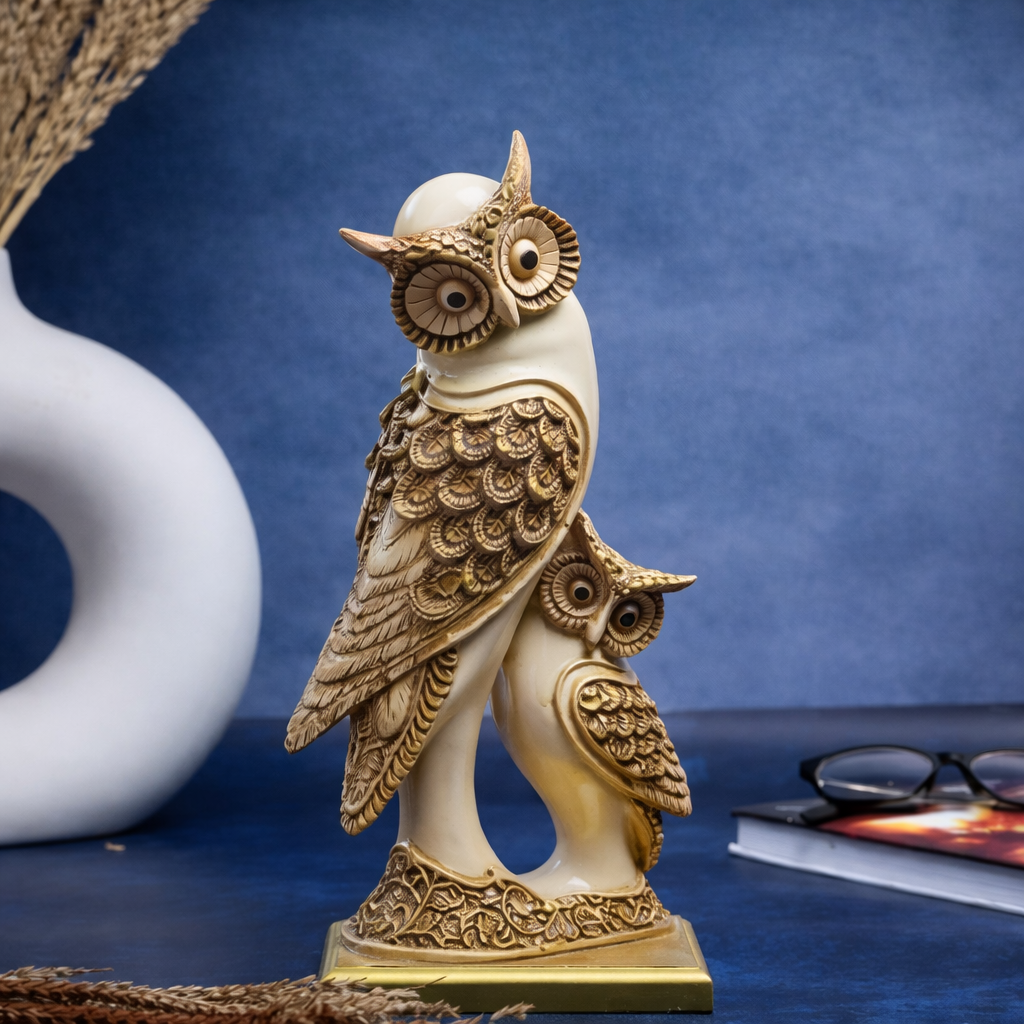 Cream golden winged Rustic Owl