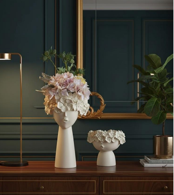 Charming Flower head table vase