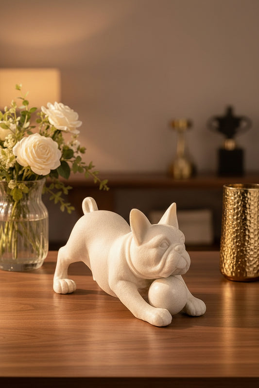 Marble dust French Bulldog Figurine Sculpture Decor